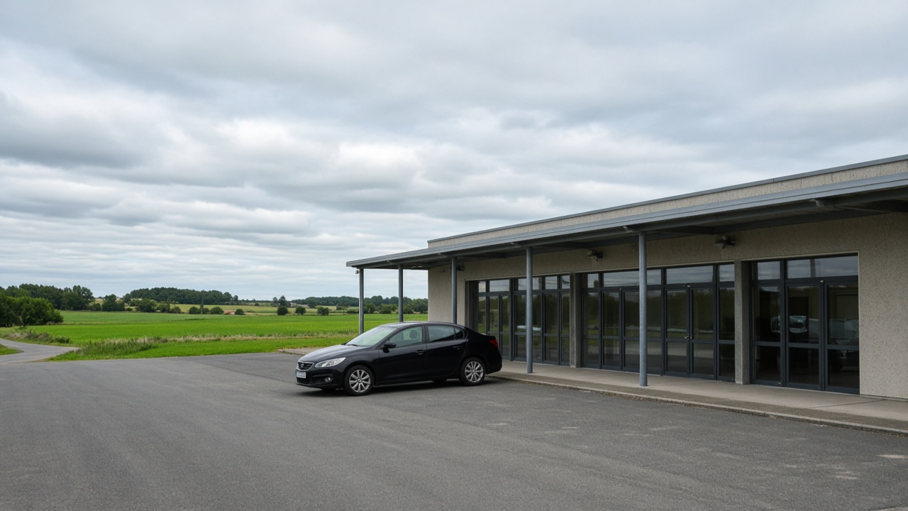 Aéroport régional dans la campagne