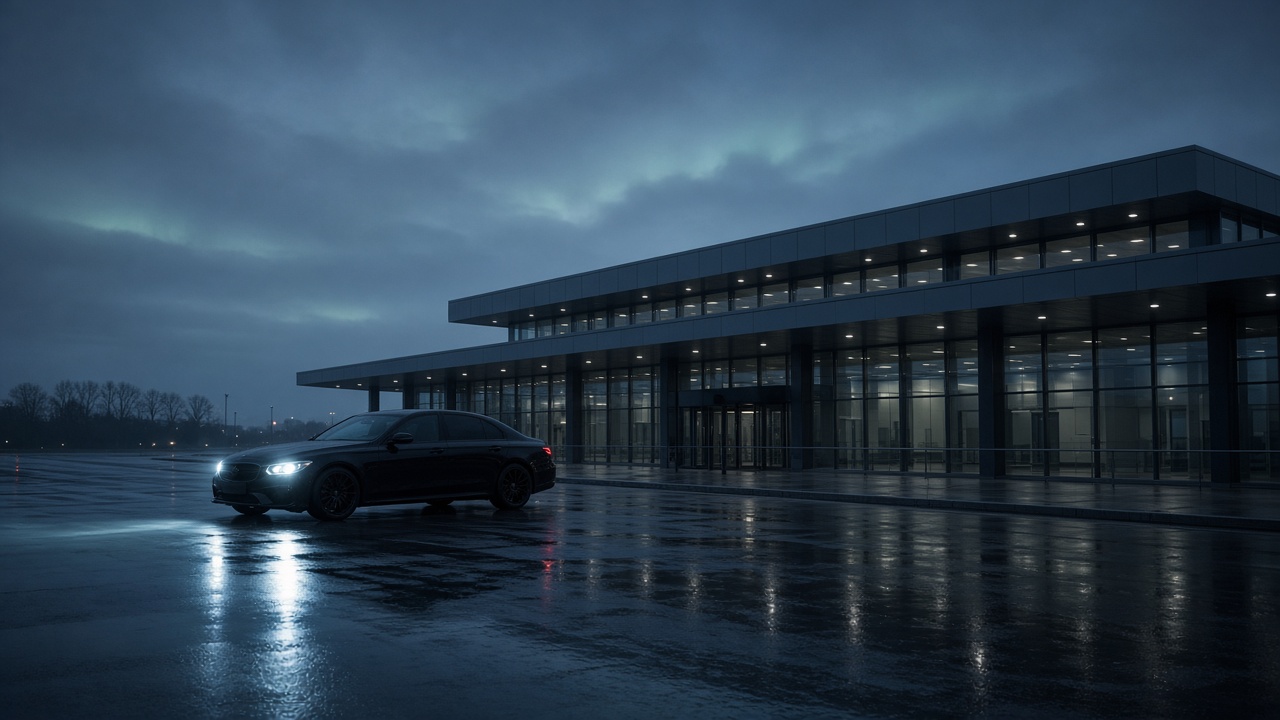 Terminal bas sous une lumière du nord